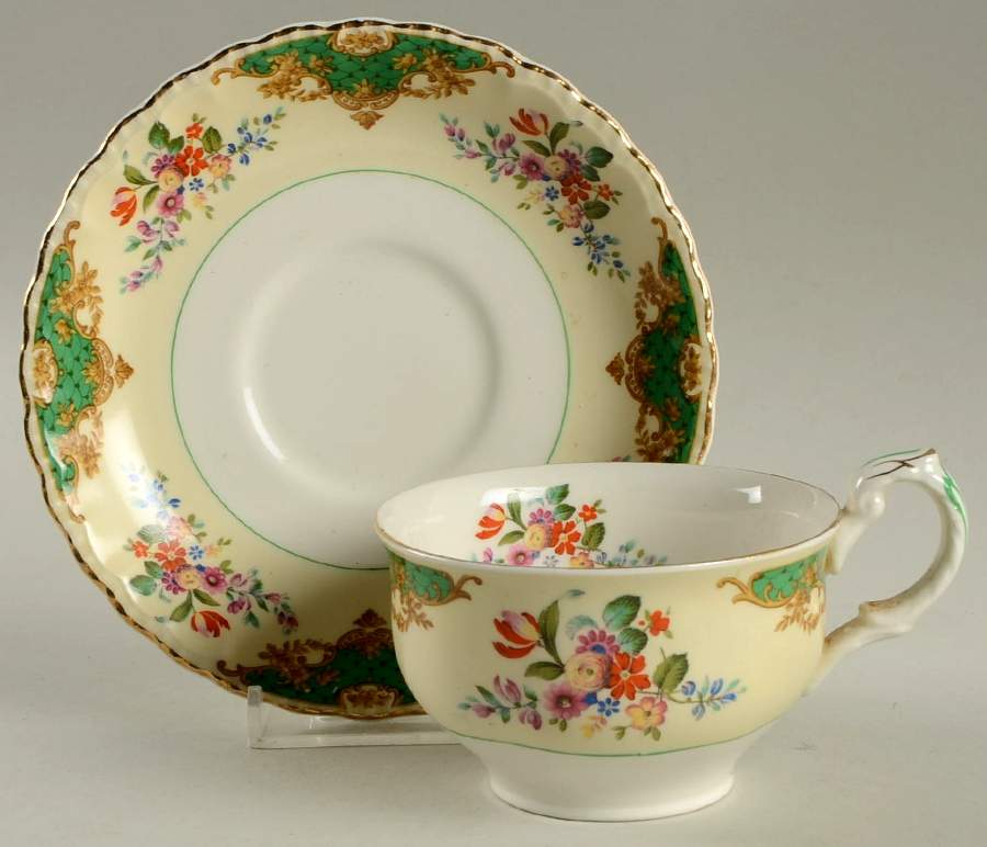 The Touraine Flat Cup & Saucer Set by Grindley-1