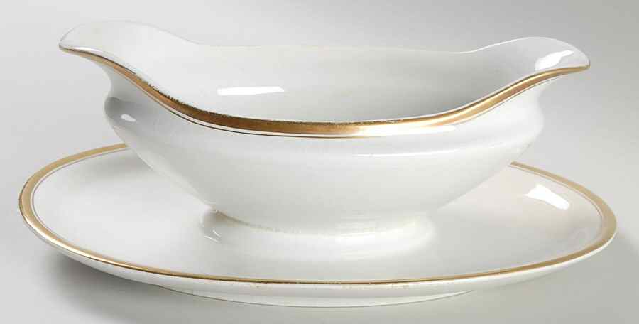GRI6 Gravy Boat with Attached Underplate by Grindley-1