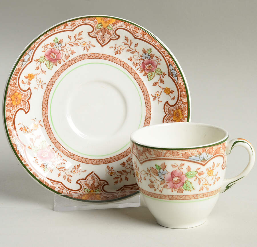 Harmony Flat Demitasse Cup & Saucer Set by Grindley-1