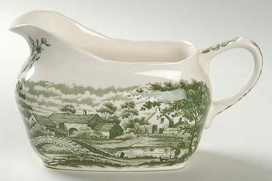 Homeland Green Gravy Boat by Grindley-1