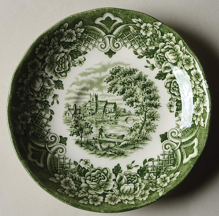 Homeland Green Saucer by Grindley-1