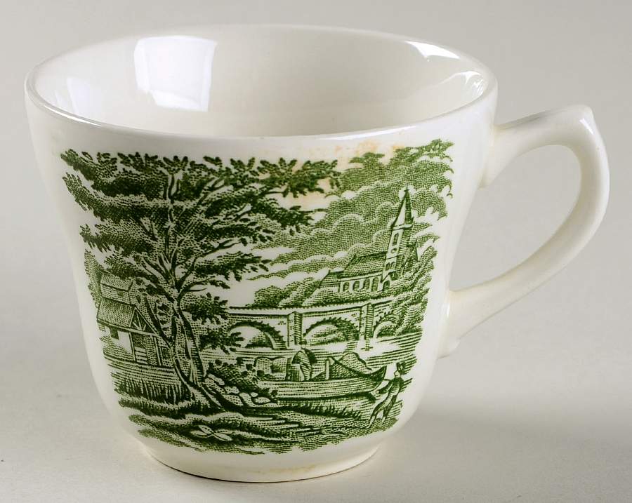 Homeland Green Flat Cup by Grindley-1