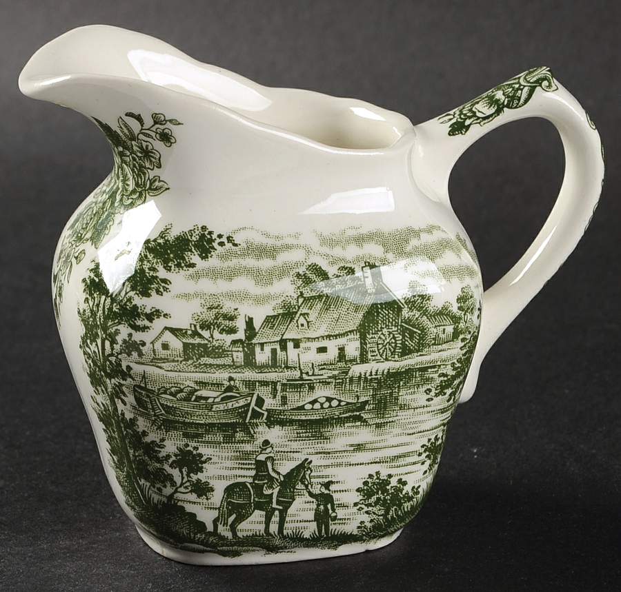 Homeland Green Creamer by Grindley-1