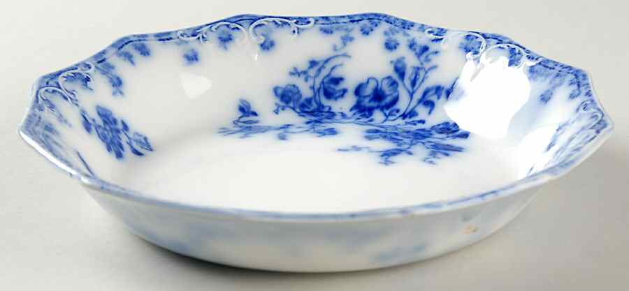 Janette (Flow Blue) Coupe Soup Bowl by Grindley-1