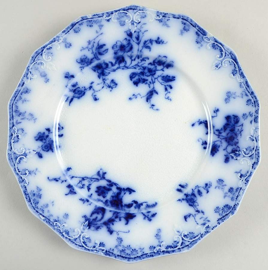 Janette (Flow Blue) Dinner Plate by Grindley-1