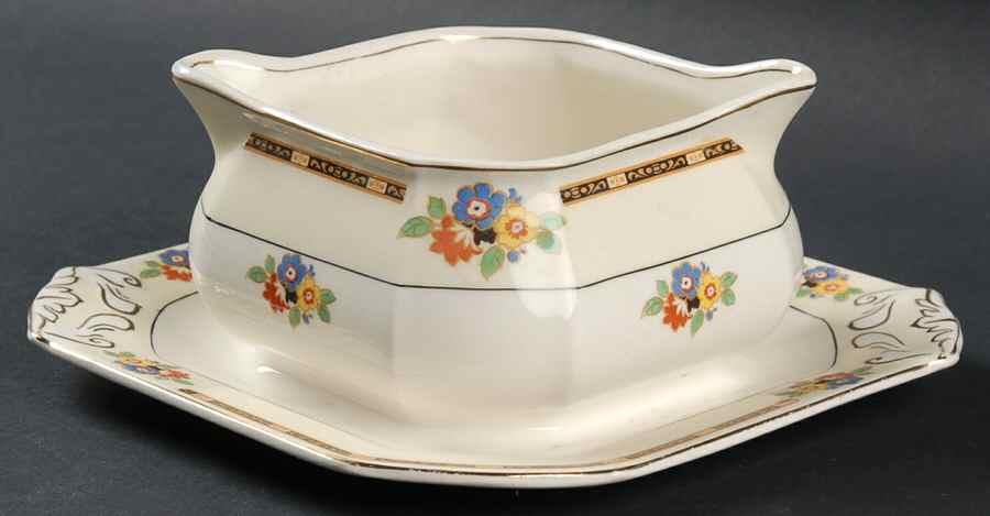 Jersey Gravy Boat with Attached Underplate by Grindley-1