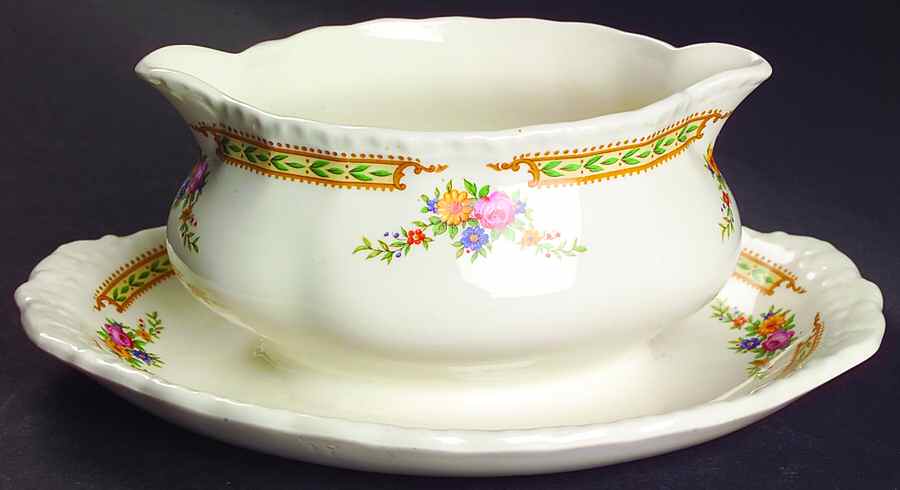 The Kavalla Gravy Boat with Attached Underplate by Grindley-1
