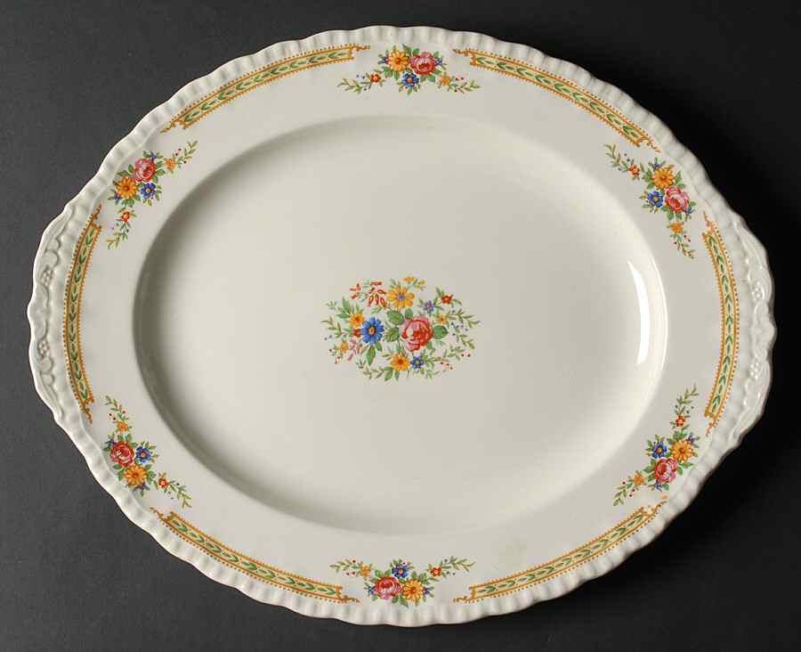 The Kavalla 14" Oval Serving Platter by Grindley-1