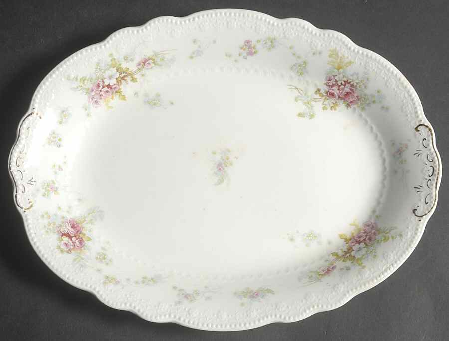 Kenwood (No Trim) 12" Oval Serving Platter by Grindley-1