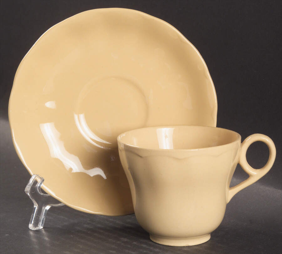 Laburnum Flat Cup & Saucer Set by Grindley-1