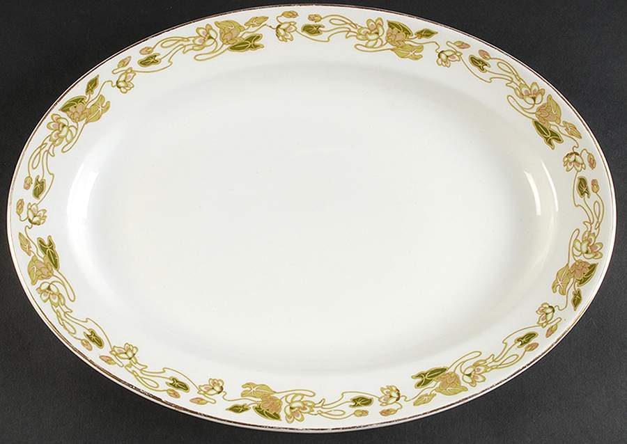 Lily 13" Oval Serving Platter by Grindley-1