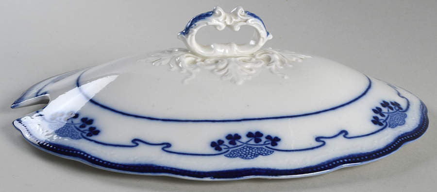 Lorne (Flow Blue) Lid for Oval Tureen by Grindley-1