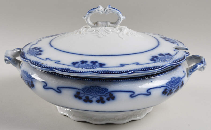 Lorne (Flow Blue) Tureen &  Lid by Grindley-1