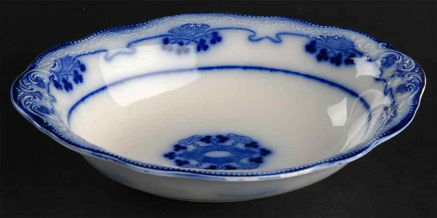 Lorne (Flow Blue) 9" Oval Vegetable Bowl by Grindley-1