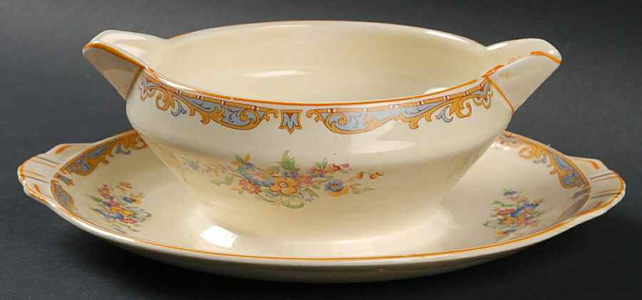 Ludlow Gravy Boat with Attached Underplate by Grindley-1