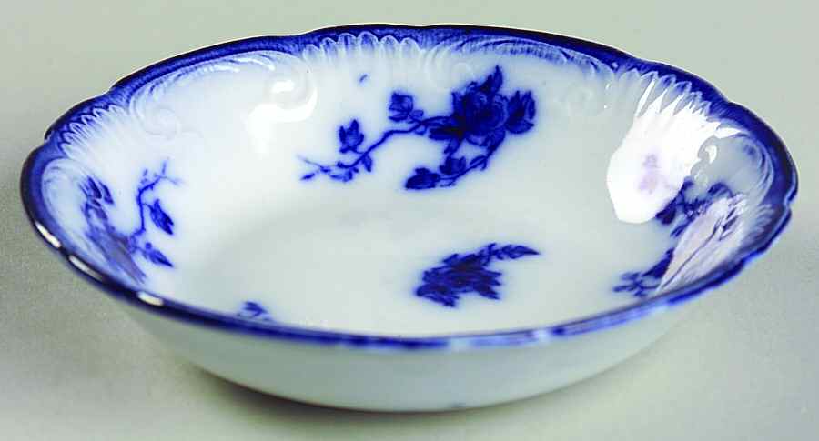 Marechal Neil (Flow Blue, No Gold) Fruit/Dessert (Sauce) Bowl by Grindley-1