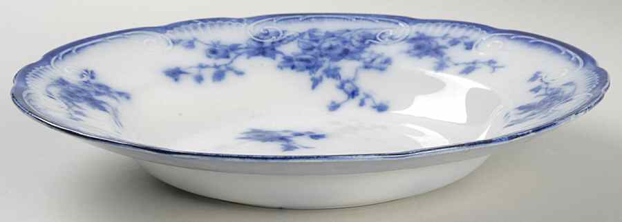 Marechal Neil (Flow Blue, No Gold) Rim Soup Bowl by Grindley-1
