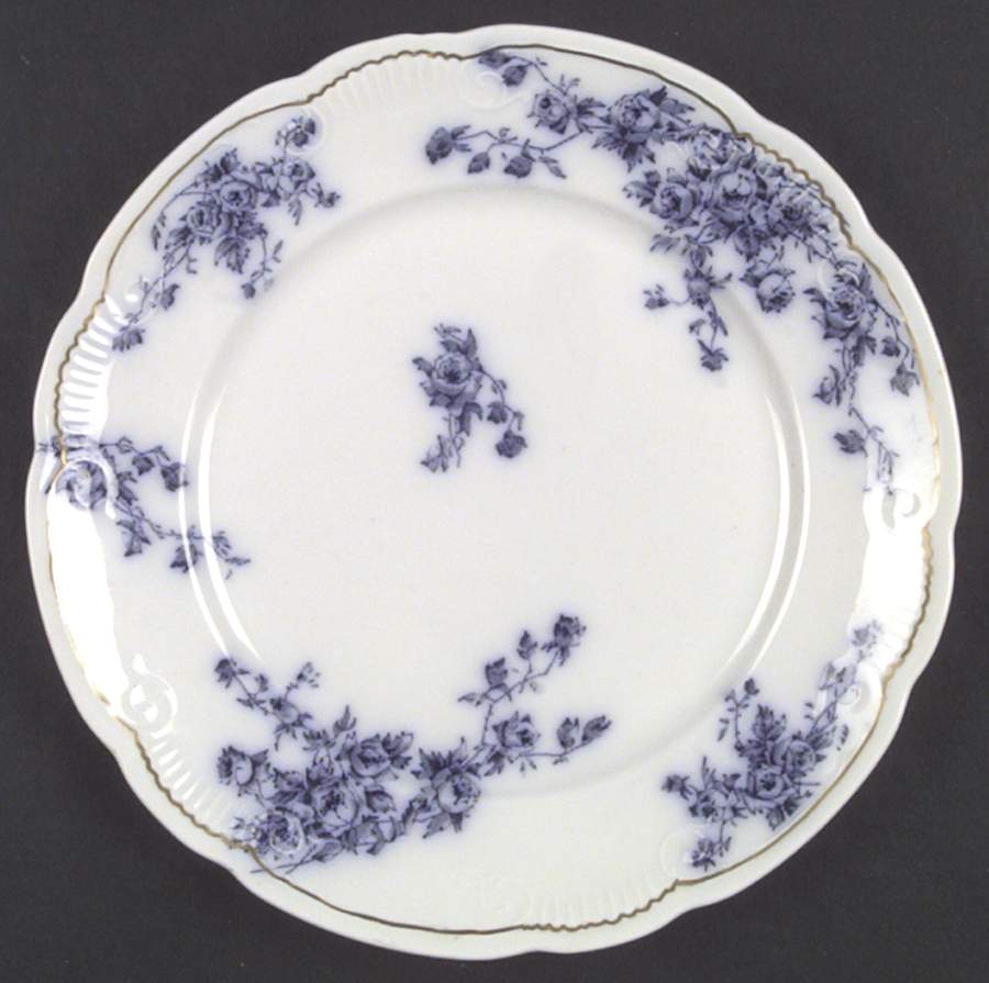 Marechal Neil (Flow Blue, Gold) Dinner Plate by Grindley-1