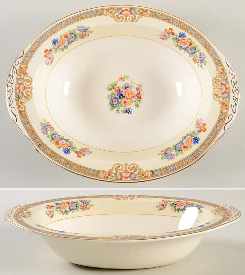 Marjorie 9" Oval Vegetable Bowl by Grindley-1