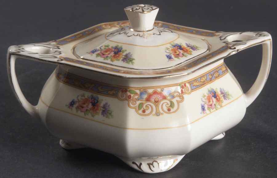 Marjorie Sugar Bowl & Lid by Grindley-1