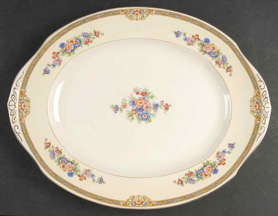 Marjorie 16" Oval Serving Platter by Grindley-1