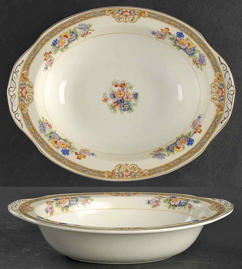 Marjorie 10" Oval Vegetable Bowl by Grindley-1