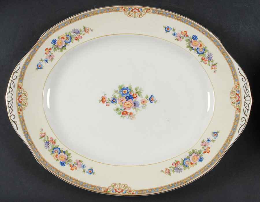 Marjorie 14" Oval Serving Platter by Grindley-1