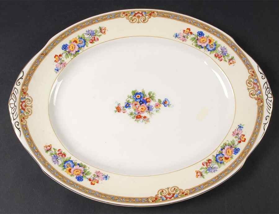 Marjorie 12" Oval Serving Platter by Grindley-1