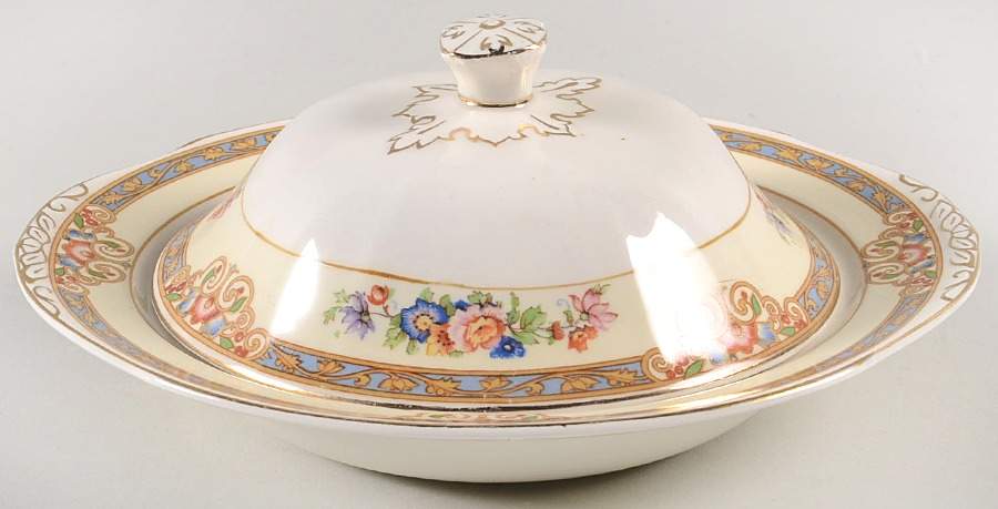 Marjorie Round Covered Butter by Grindley-1