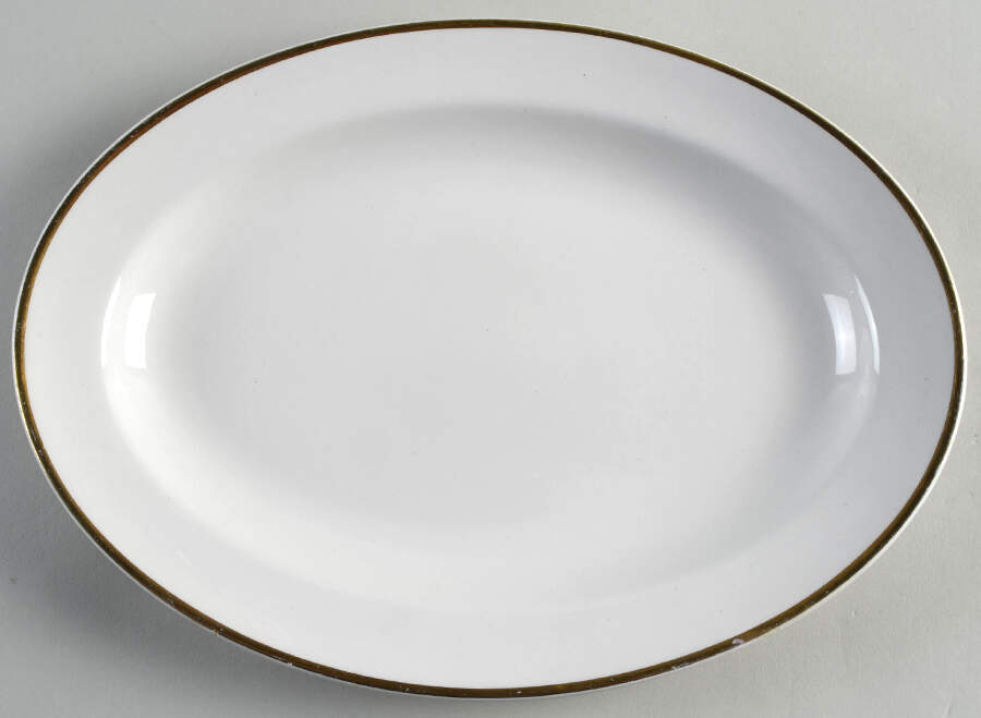 The Marengo (Off White) 12" Oval Serving Platter by Grindley-1