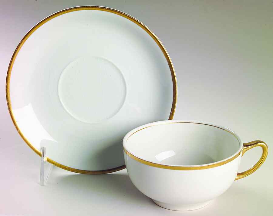 The Marengo (Off White) Flat Cup & Saucer Set by Grindley-1
