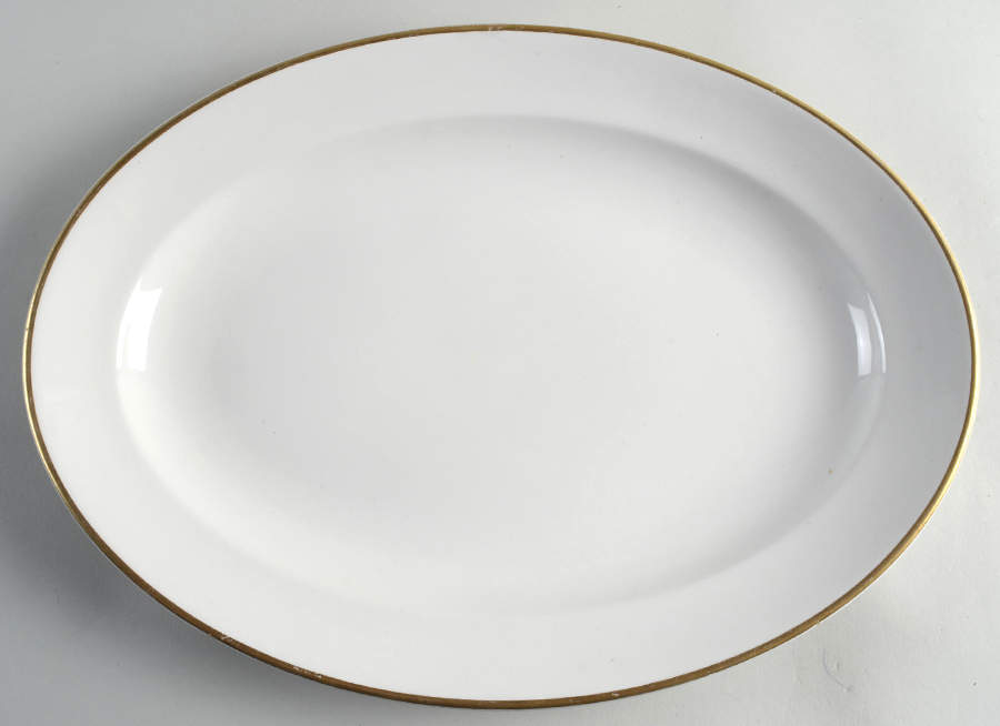The Marengo (White) 15" Oval Serving Platter by Grindley-1