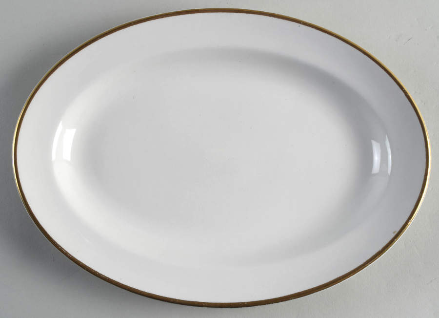 The Marengo (White) 12" Oval Serving Platter by Grindley-1