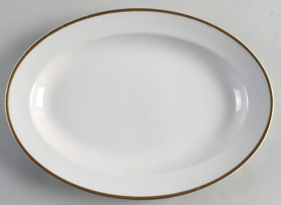The Marengo (White) 11" Oval Serving Platter by Grindley-1