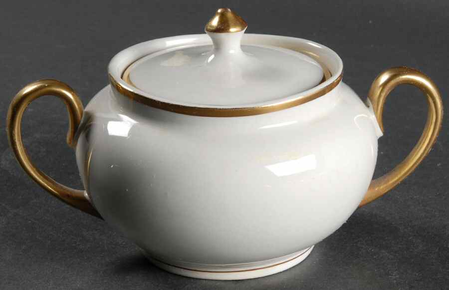 The Marengo (White) Sugar Bowl & Lid by Grindley-1