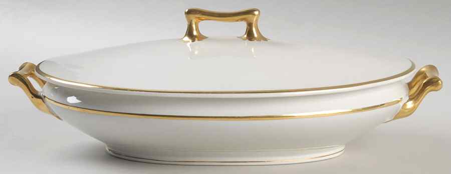 The Marengo (White) Oval Covered Vegetable by Grindley-1