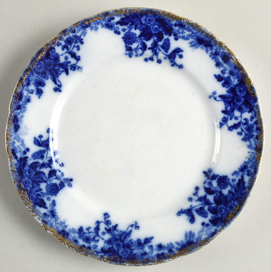 Marguerite (Flow Blue) Bread & Butter Plate by Grindley-1