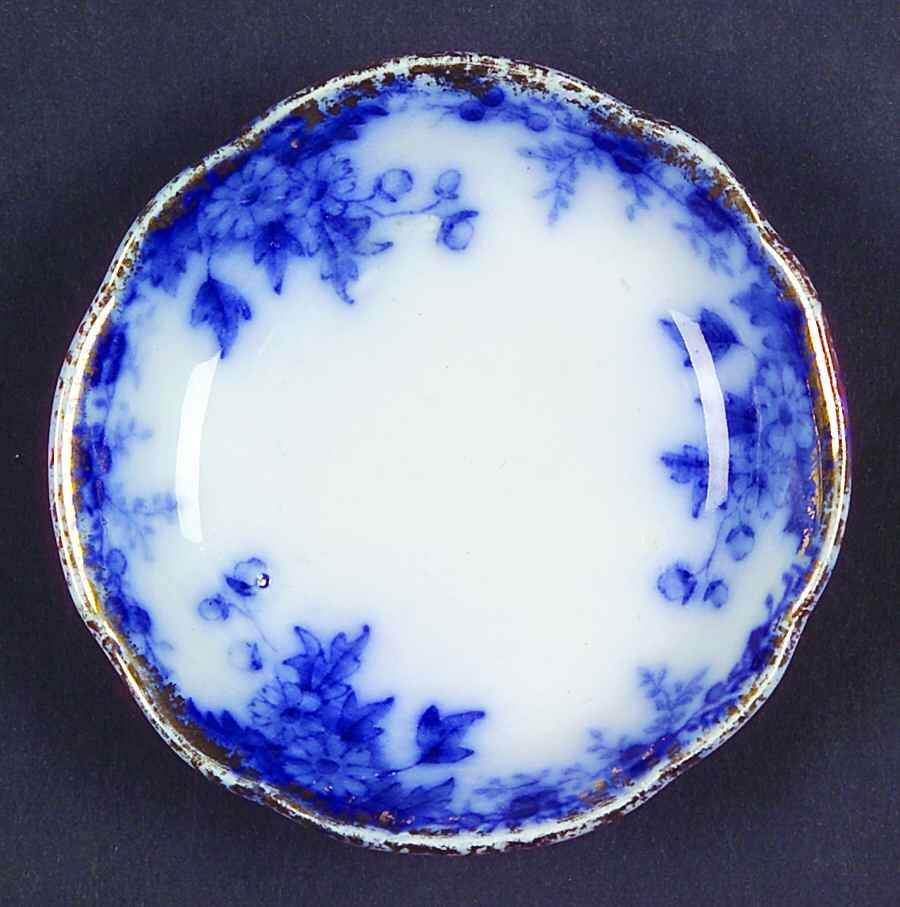 Marguerite (Flow Blue) Butter Pat by Grindley-1