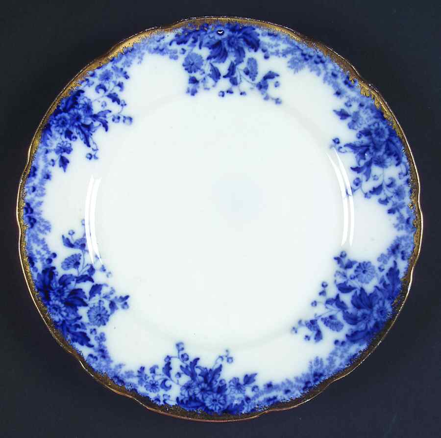 Marguerite (Flow Blue) Luncheon Plate by Grindley-1