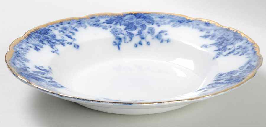 Marguerite (Flow Blue) Rim Soup Bowl by Grindley-1