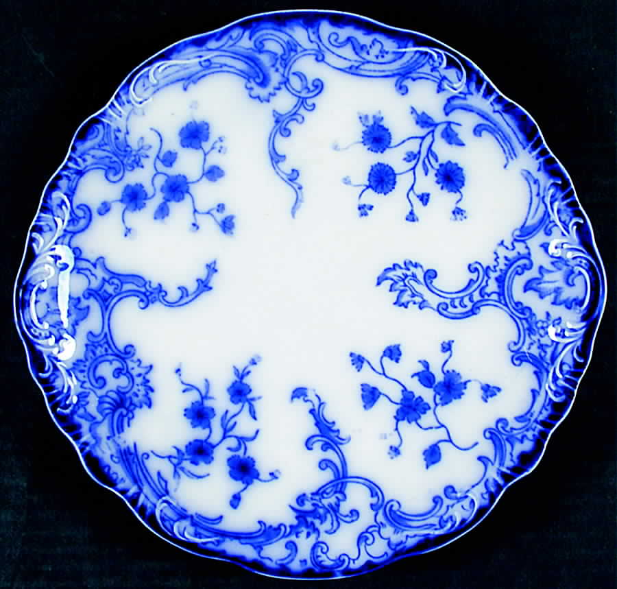 Marie (Flow Blue) Handled Cake Plate by Grindley-1