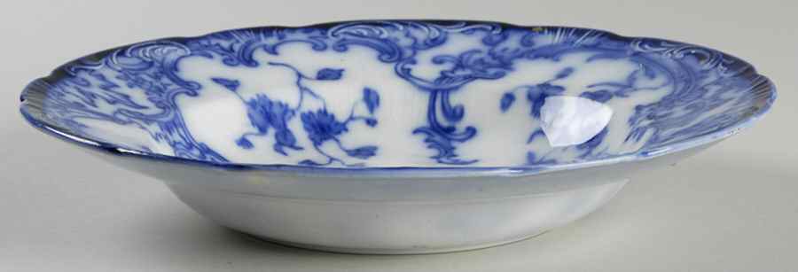 Marie (Flow Blue) Rim Soup Bowl by Grindley-1
