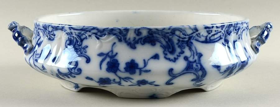 Marie (Flow Blue) Oval Vegetable No Lid by Grindley-1