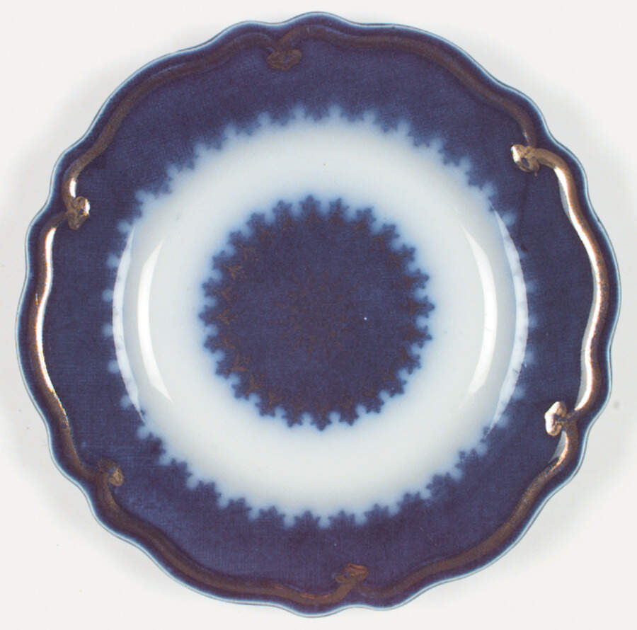 The Marquis (Flow Blue with Gold) Bread & Butter Plate by Grindley-1