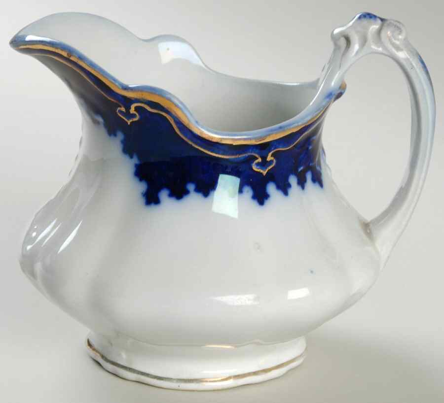 The Marquis (Flow Blue with Gold) Creamer by Grindley-1