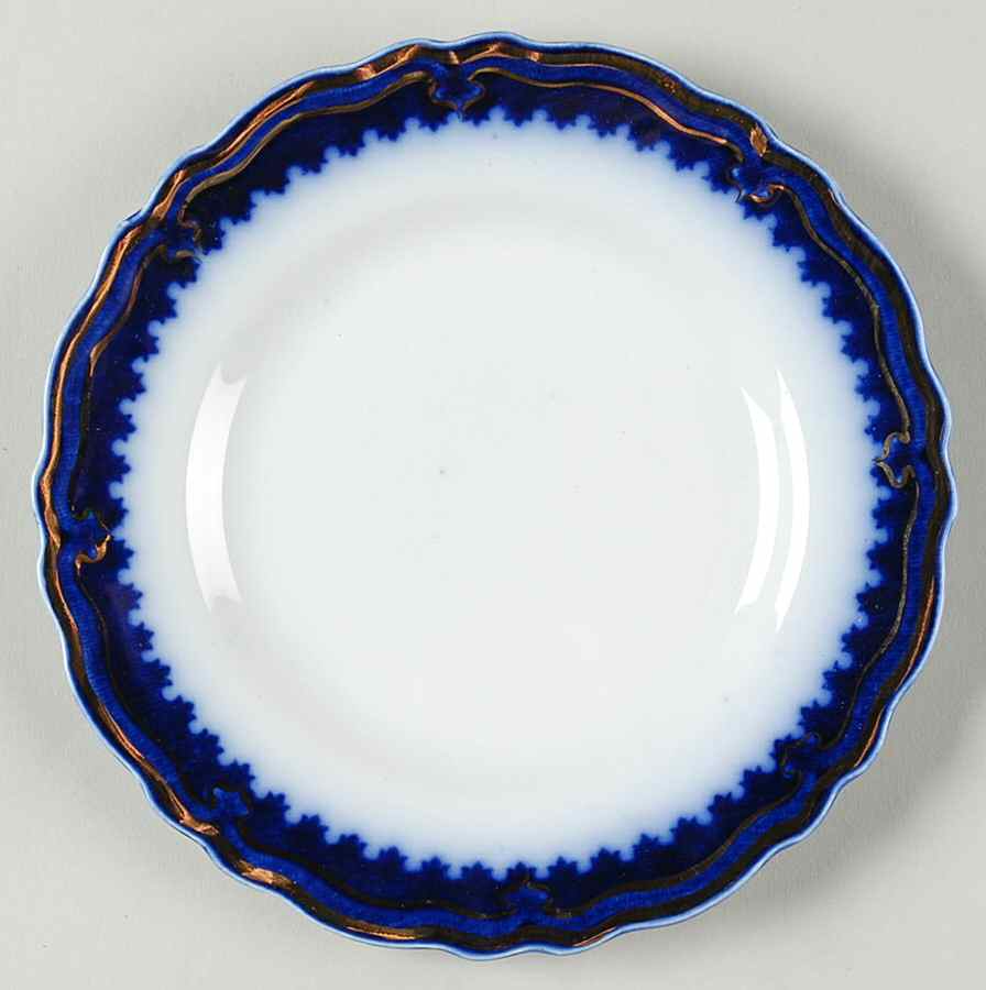 The Marquis (Flow Blue with Gold) Dessert/Pie Plate by Grindley-1