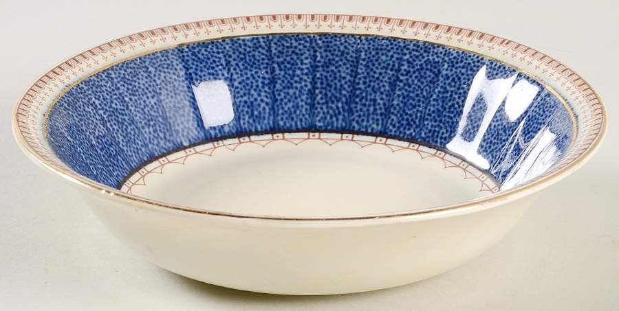 Melrose (Wide Blue Rim, Smooth) Fruit/Dessert (Sauce) Bowl by Grindley-1