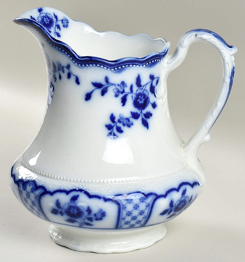 Melbourne (Flow Blue) 72 Oz Pitcher by Grindley-1