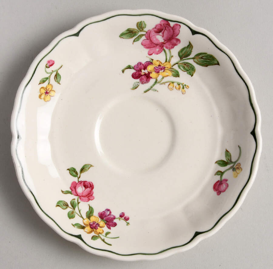 Melrose Rose Floral (Marlborough) Saucer for Flat Cup by Grindley-1