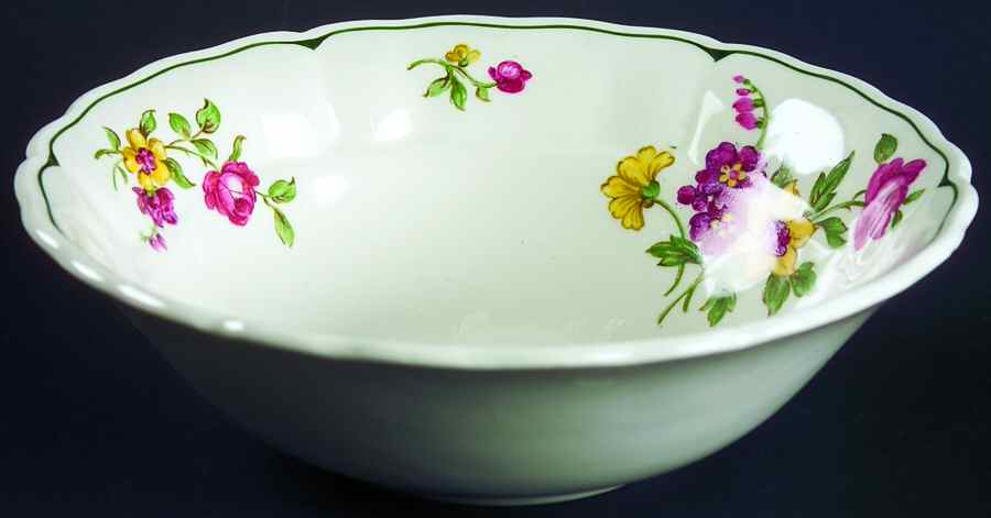 Melrose Rose Floral (Marlborough) Coupe Cereal Bowl by Grindley-1